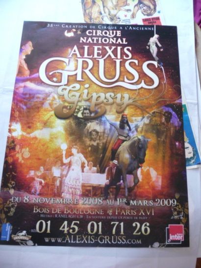 null Lot de 13 Affiches Cirques

Formats divers Non Entoilées

dont : Alexis Gruss...