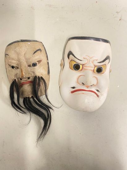 null JAPAN - MEIJI period (1868 - 1912)

Two masks in wood and gofun, one of the...