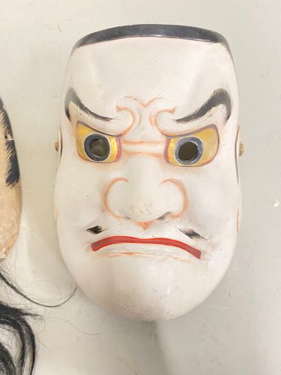 null JAPAN - MEIJI period (1868 - 1912)

Two masks in wood and gofun, one of the...