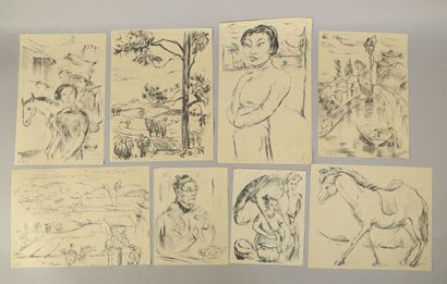 null Lou Albert-Lasard (1885-1969) Aux confins de la Chine,

Ensemble de 41 estampes...