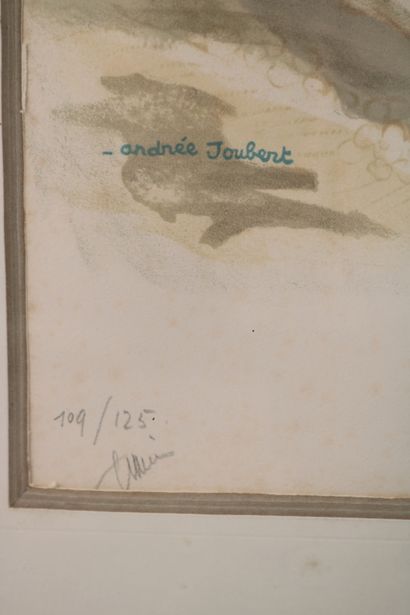 null JOUBERT Andrée (1894-1959) Paysage Lithographie 

Encadrée sous verre Numérotée...