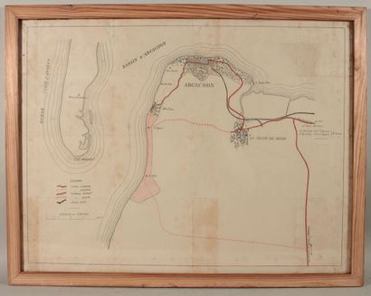 null Bassin d'Arcachon, carte avec routes et chemins de fer - 1/40000e

50,5 x 66...