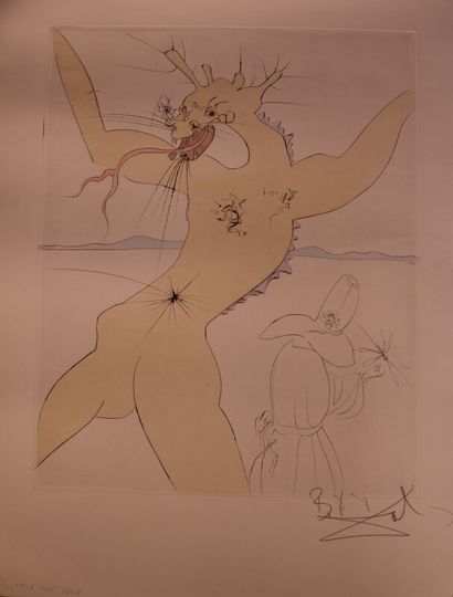 null DALI Salvador (1904-1989) - "THE LITTLE ONE INCH" - lithographie - Dimensions...