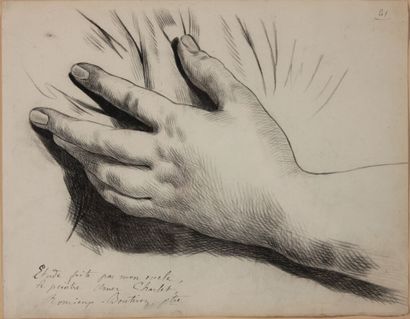 null CHARLET Omer Pierre L. (1809-1882)

étude de mains 

en bas à gauche mention...