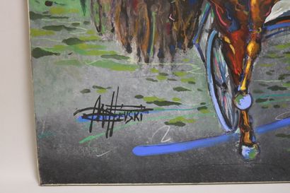 null MATTEVSKI Mathieu (1946) Soir à Vincennes - huile sur toile signée en bas à...