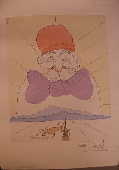 null DALI Salvador (1904-1989) - "THE PRINCESS and THE HERBOY" litho (annotations...