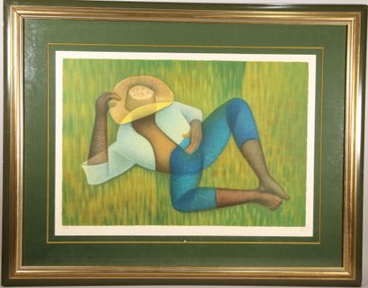 null TOFFOLI Louis (1907-1999) La sieste - Epreuve d'artiste - 50 x 72 cm