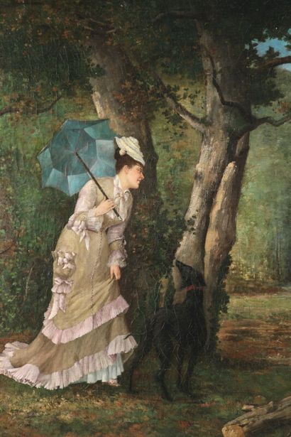 null BARE Emil (XIX)

Elegante à l'ombrelle, 

huile sur toile

signée en bas à droite

85...