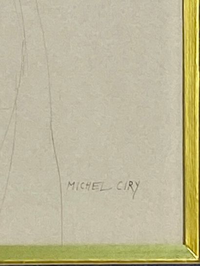 null CIRY Michel (1919-2018) "portrait d'homme : A.MAILLOL (?)" dessin signée en...