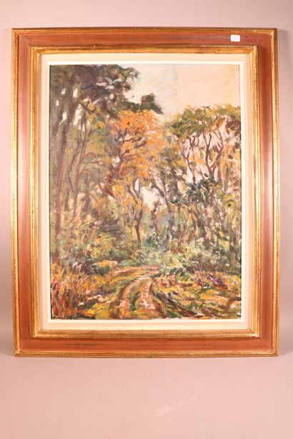 null LAVAL Fernand (1886/95-1966) "Sur le chemin" - huile sur toile signé en bas...