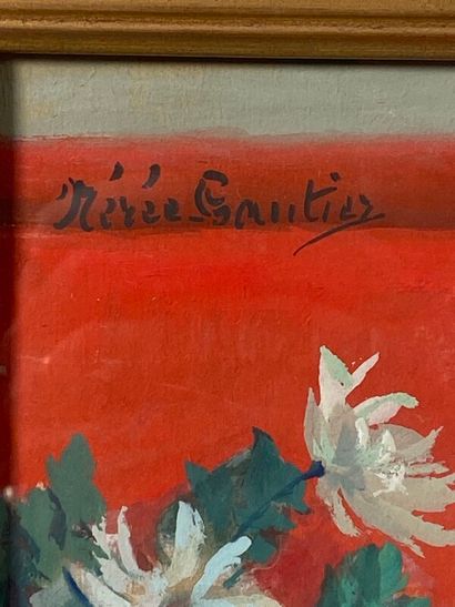 null NEREE-GAUTIER Jane (1877-1948) "Nature morte au plateau" huile sur carton signée...