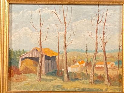 null GUEIT Louis Marius (1877-1956) (attribué à) "paysage" huile sur panneau signée...