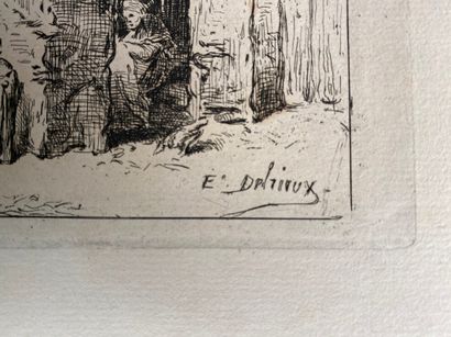 null Quatre gravures XIXéme/XXéme :

- Jules Laurens "porte" 30,5 x 21,5 cm

- Louise...