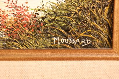 null MOUSSARD (XX°) - "Le lavoir" - Huile sur toile signée en bas à droite - cadre...