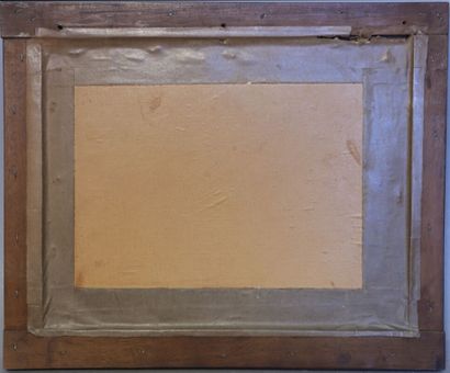 null F. ? , "Port de pêche", Signée en bas à droite, 17,5 x 23 cm (à vue)