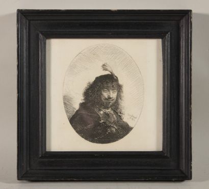 null REMBRANDT VAN RIJN (1606 - 1669) d'après

Autoportrait au béret à la plume

estampe

14,5...