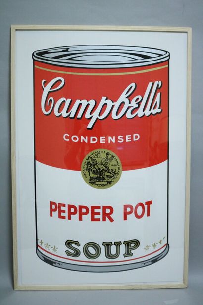 null WARHOL Andy (1928-1987)

Pepper pot soup

Sérigraphie en couleur sur papier

60...