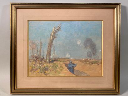 null BAIN Marcel Adolphe (1878-1937) "dans les tranchées" crayon, aquarelle, guache...