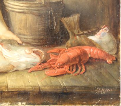 null DENS Joseph (1808-1883)

La marchande de poissons, 1833

huile sur panneau 

37...
