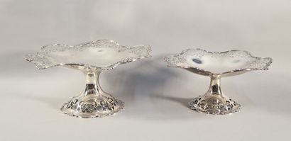 null MAPPIN & WEBB - Set of two silver plated openwork bowls. H. 14 - Ø. 29 / H....