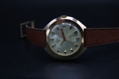 null PIROFA, boitier de montre en acier doré - bracelet rapporté