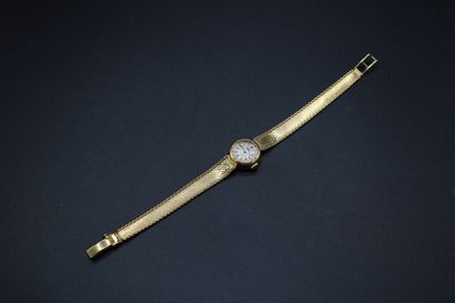 null LONGINES, Ladies' wristwatch in yellow, round case, cream dial marked - Gross...