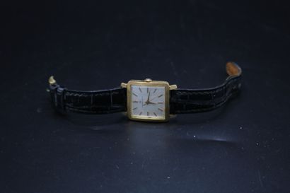 null Men's wristwatch, yellow gold square case, brand ETERNA MATIC, bracelet of the...