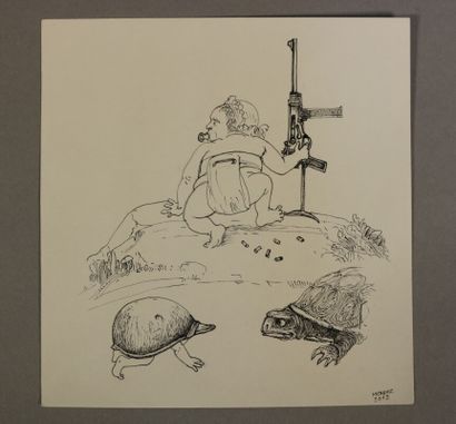 null MOHLITZ Philippe (1941-2019) 

Bébé, mitraillette, et tortue

dessin

13.5 x...