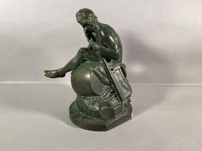 null CAFFIERI Jean-Jacques (1725-1792) d'après

Dieu Fleuve

Bronze à patine verte

Signé...