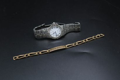 null Raymond Weil, montre bracelet d'homme en acier, modèle Parsifal, cadran blanc,...
