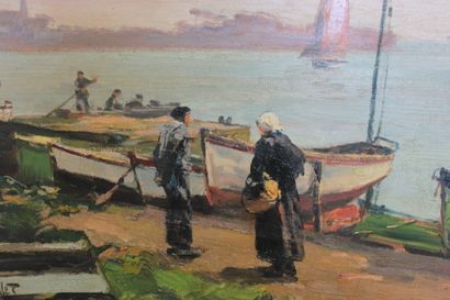 null VOLLET Henry Emile (1861-1945), "Port breton"

Huile sur panneau signée en bas...
