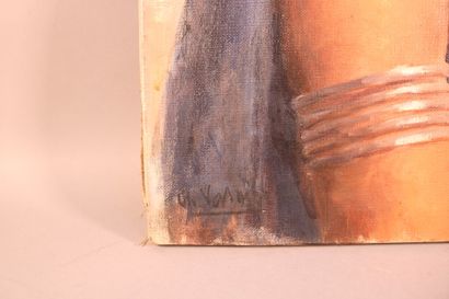 null VASNIER Charles (1873-1961) "portrait d'une femme touareg" huile sur toile signée...