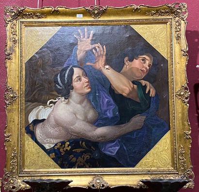 null Joseph et la femme de Putiphar

huile sur toile 

97 x 97 cm

toile acciden...