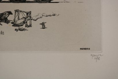 null MOHLITZ Philippe (1941) 

La panne, 1986 

Gravure au burin 

Signée et datée...