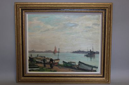 null VOLLET Henry Emile (1861-1945), "Port breton"

Huile sur panneau signée en bas...