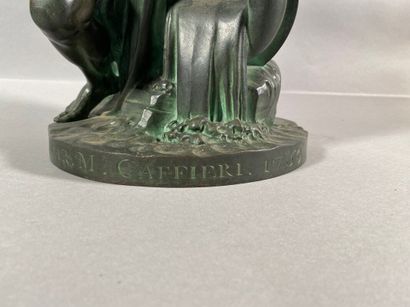 null CAFFIERI Jean-Jacques (1725-1792) d'après

Dieu Fleuve

Bronze à patine verte

Signé...