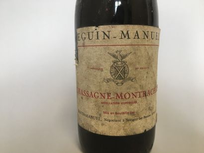 null 1 blle SEGUIN-MANUEL Chassagne-Montrachet 1981 - Basse-épaule, étiquette sale...