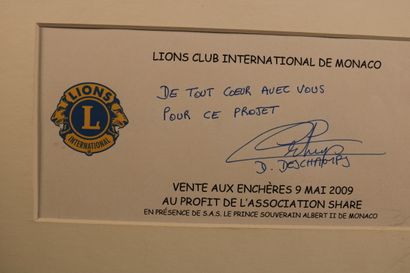 null DESCHAMPS Didier (dedication of) : Donation to the Lion's Club International...
