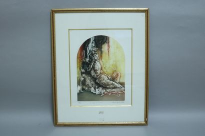 null CARMELO DE LA PINTA - "Viviene's Monkey" - Lithograph n°10/90 - 33 x 27 cm