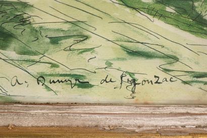 null DUNOYER DE SEGONZAC André (1886-1974) d'arpès, La route de Grimaud, print signed...