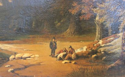 null CHERET - Jean-Louis LACHAUME DE GAVAUX (1820-1882)

Paysage de sous-bois animé

huile...