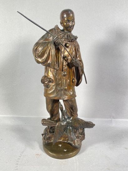 null WANTE Ernest (1872-1960)

"Pierrot dressant un canard"

Sujet en bronze signé...