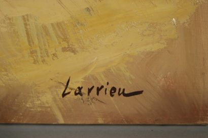 null LARRIEU Gaston (1908-1983)

Maisons landaise

Huile sur toile signée en bas...
