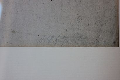 null Étude de nu masculin,

dessin au crayon, 

daté en bas à gauche 1857 

55 x...