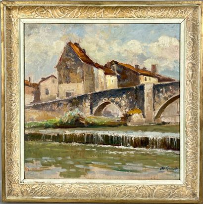 null GUEIT Louis Marius (1877-1956)

"Village au pont"

huile sur panneau

signée...