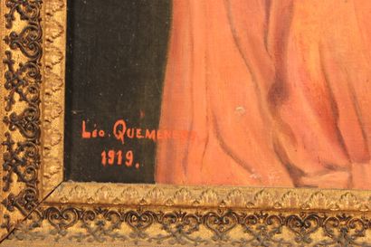 null QUEMENEUR Léo 

"Portrait de femme au bandeau", 1919

Huile sur toile

Signée...
