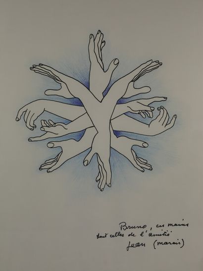 null MARAIS Jean (1913-1998)

Composition abstraite aux mains, 

Sérigraphie numérotée...