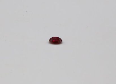 null * Rubis ovale taille mixte, probablement chauffé- Poids : 1.25 ct