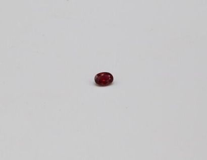 null * Rubis ovale taille mixte, probablement chauffé- Poids : 1.25 ct