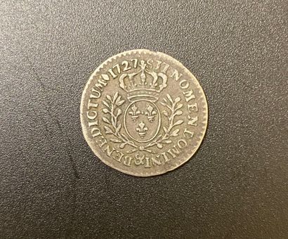 null 1/20 écu en argent Louis XV daté 1727 - 1,49 g